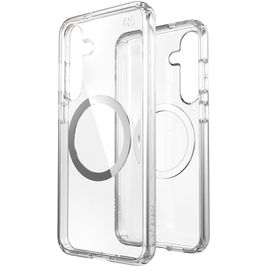 Speck Presidio2 Clear Coque Transparente Samsung Galaxy S25 Plus MagSafe Coque arrière Rigide Anti-Chocs - Transparent