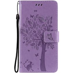 Mobigear Tree Housse Samsung Galaxy S21 Etui Porte-Monnaie - Violet