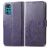 Mobigear Clover Housse Motorola Moto G22 Etui Porte-Monnaie - Violet