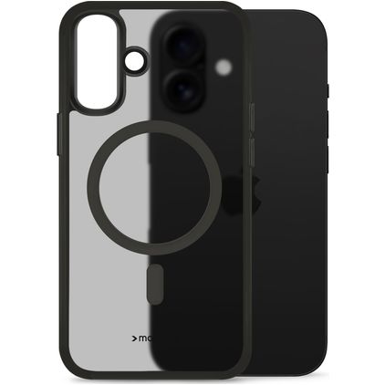 Mobilize Hybrid Pro Coque iPhone 16 MagSafe Coque arrière Rigide Anti-Chocs - Noir