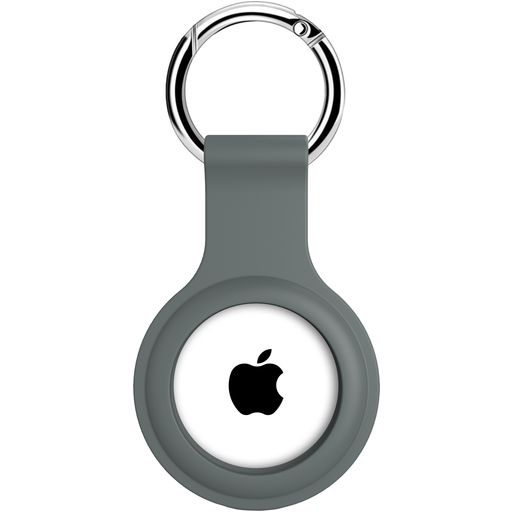 Xccess Keychain Coque Apple AirTag Porte-clés en Silicone Souple - Ash