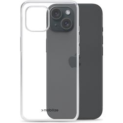 Mobilize Gelly Coque Transparente iPhone 15 Coque arrière en TPU Souple - Transparent