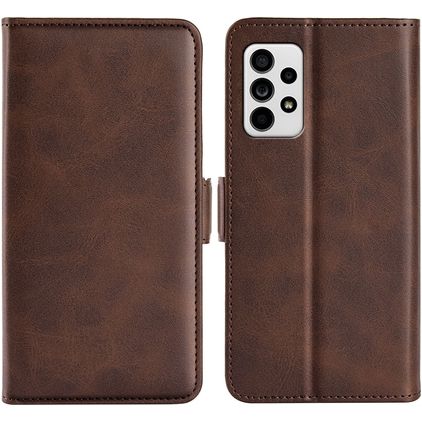 Mobigear Slim Magnet Housse Samsung Galaxy A33 Etui Porte-Monnaie - Marron