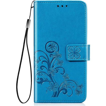 Mobigear Clover Housse Samsung Galaxy A21s Etui Porte-Monnaie - Bleu