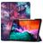 Mobigear Tri-Fold Gel Coque iPad Pro 12.9 Pouces (2021) Etui en TPU,Similicuir + Porte-crayon - Milky Way
