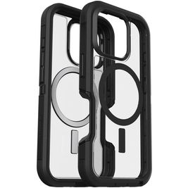 Otterbox Defender Coque iPhone 16 Pro MagSafe Coque arrière Rigide Anti-Chocs - Transparent / Noir