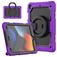 Mobigear RingGuard Coque iPad 9 (2021) Coque arrière en Plastique rigide,Silicone + Support Amovible - Violet