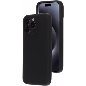 Mobiparts Coque iPhone 15 Pro Max MagSafe Coque arrière en Silicone - Noir