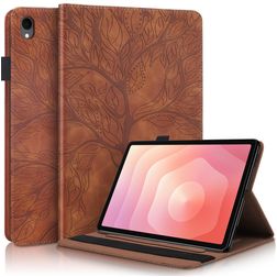 Mobigear Tree Coque Samsung Galaxy Tab S11 Etui + Porte-crayon - Marron