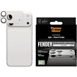 PanzerGlass FENDER iPhone 17 Pro Max Aluminium Protection caméra - Compatible coque - Argent