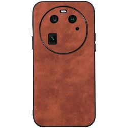 Mobigear Fabric Coque OPPO Find X6 Coque arrière Rigide - Marron