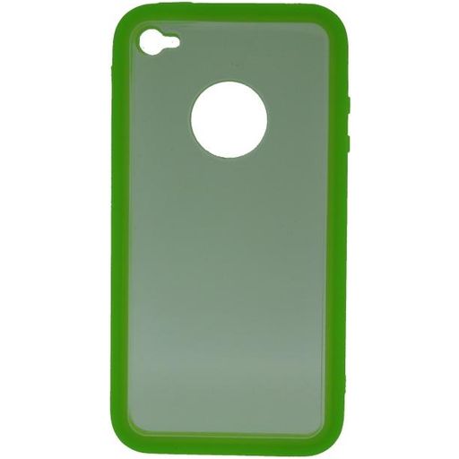 Xccess Rubber Coque iPhone 4 Coque arrière en Silicone - Vert