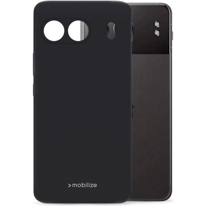 Mobilize Rubber Gelly Coque OnePlus Nord 4 Coque arrière en TPU Souple - Noir