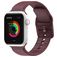 Mobigear Dashed Bracelet Silicone Apple Watch Fermeture boucle ardillon - 42/41/40/38 mm - Bordeaux