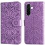 Mobigear Sunflower Housse Samsung Galaxy A37 Etui Porte-Monnaie - Violet