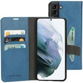 Mobiparts Classic Wallet Housse Samsung Galaxy S21 Plus Etui Porte-Monnaie - Steel Blue