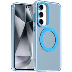 Mobigear Shockproof Samsung Galaxy S24 FE MagSafe Plastique rigide Coque arrière - Bleu