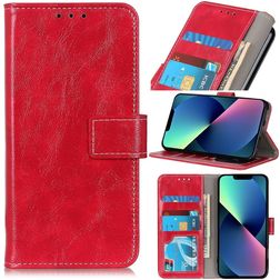 Mobigear Basic Housse iPhone 14 Etui Porte-Monnaie - Rouge