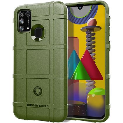 Mobigear Rugged Shield Coque Xiaomi Redmi 9C Coque arrière en TPU Souple Anti-Chocs - Vert