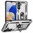 Mobigear Armor ring Coque Samsung Galaxy A16 Coque arrière Rigide Anti-Chocs avec Anneau-Support - Argent