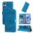 Mobigear Sunflower Housse OPPO A17 Etui Porte-Monnaie - Bleu
