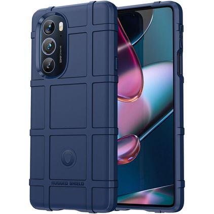 Mobigear Rugged Shield Coque Motorola Edge X30 Coque arrière en TPU Souple Anti-Chocs - Bleu