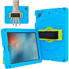 Mobigear Ruggedized Coque iPad 6 (2018) Coque arrière en EVA + Support Amovible - Bleu