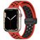 Mobigear Sport Plus Mag Bracelet Silicone Apple Watch Fermeture magnétique - 42/41/40/38 mm - Noir / Rouge