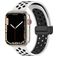 Mobigear Sport Plus Mag Bracelet Silicone pour Apple Watch Fermeture magnétique - 42/41/40/38 mm - Noir / Blanc