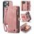 CaseMe 008 iPhone 16 Pro Max Coque Étui 2en1 avec coque amovible Portefeuille - Rose