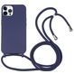 Mobigear Lanyard iPhone 16 Pro Coque avec cordon en Silicone - Dark Blue