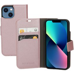 Mobiparts Saffiano Wallet iPhone 13 Mini Étui Portefeuille - Rose