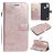Mobigear Pressed Butterfly Bookcase Case Rose Gold Motorola Moto E6s (2020)