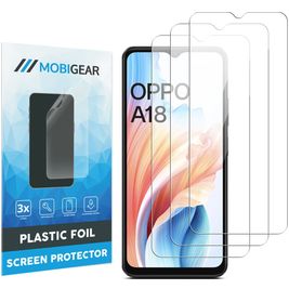 Mobigear OPPO A18 Protection d'écran Film - Compatible Coque (Lot de 3)