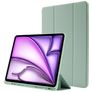 Mobigear Tri-Fold Gel Coque iPad Air 13 Pouces (2026) Etui en TPU,Similicuir + Porte-crayon - Vert