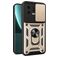 Mobigear Armor Ring Cam Slide Xiaomi 13 Plastique rigide Coque arrière Antichoc avec bague de maintien et cache caméra coulissant - Or
