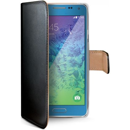 Celly Wally Housse Samsung Galaxy A7 (2015) Etui Porte-Monnaie - Noir
