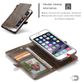 Caseme 01 Housse iPhone 6s Etui avec Coque Détachable Porte-Monnaie - Marron