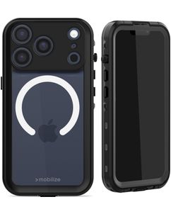 Mobilize Waterproof Coque iPhone 18 Pro Max MagSafe Coque arrière Imperméable Rigide - Noir