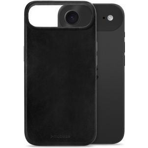 Mobilize Premium Coque iPhone Air MagSafe Coque arrière en Cuir Véritable - Noir