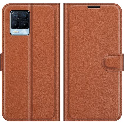 Mobigear Classic Housse Realme 8 Etui Porte-Monnaie - Cognac