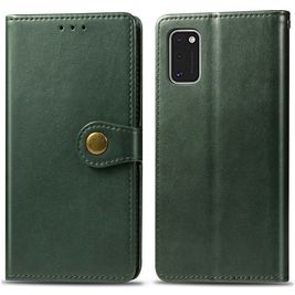 Mobigear Snap Button Housse Samsung Galaxy A41 Etui Porte-Monnaie - Vert