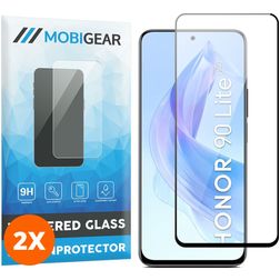 Mobigear Premium Honor 90 Lite Verre trempé Protection d'écran - Compatible Coque (Lot de 2)