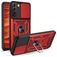 Mobigear Armor Ring Cam Slide Coque Samsung Galaxy S22 Coque arrière Rigide Anti-Chocs avec Anneau-Support et Protecteur Lentilles - Rouge