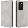 Mobigear Retro Slim Housse Huawei P40 Etui Porte-Monnaie - Gris