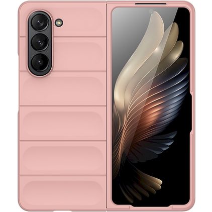 Mobigear Bumpy Samsung Galaxy Z Fold 5 TPU souple Coque arrière - Rose