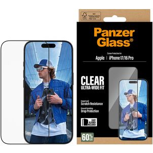 PanzerGlass Ultra-Wide Fit iPhone 17 Verre trempé Protection d'écran - Compatible Coque
