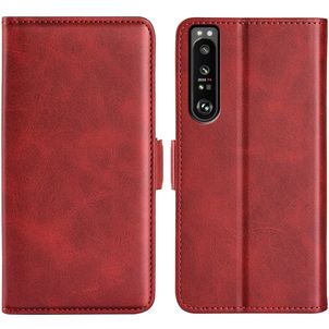 Mobigear Slim Magnet Housse Sony Xperia 1 IV Etui Porte-Monnaie - Rouge