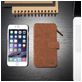 Caseme 007 Housse iPhone 6s Etui avec Coque Détachable Porte-Monnaie - Marron