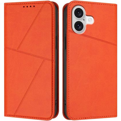 Mobigear Frosted Flip Housse iPhone 17 Etui Porte-Monnaie - Orange